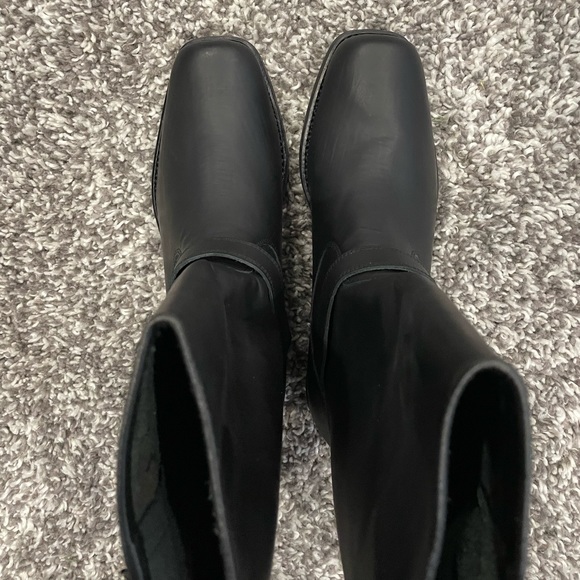 John Cooper Biker western cowboy black Genuine Leather Motorcycle Boots Spain - Picture 9 of 14